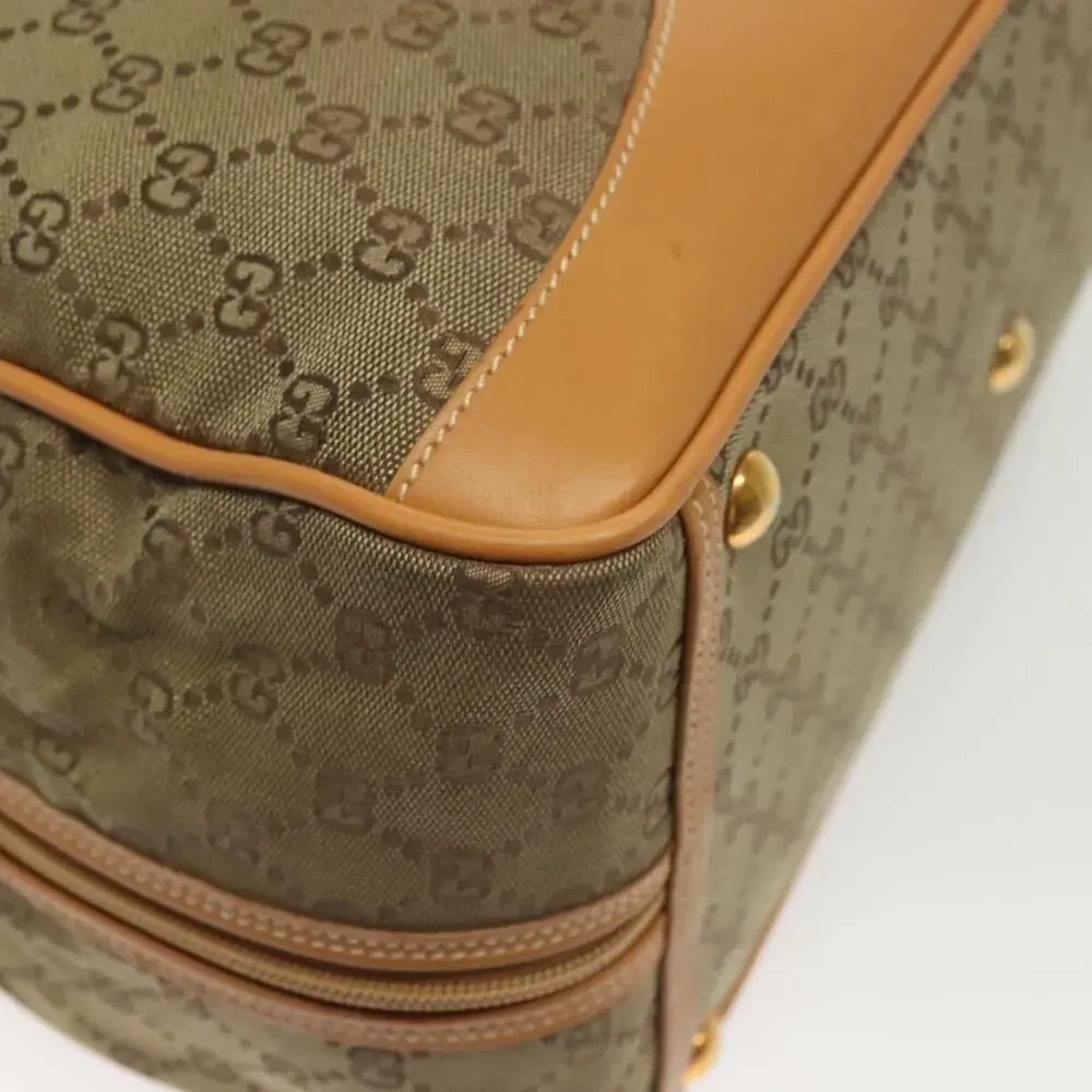 GUCCI GG Canvas Boston Bag Gold Beige 013 123 013 123